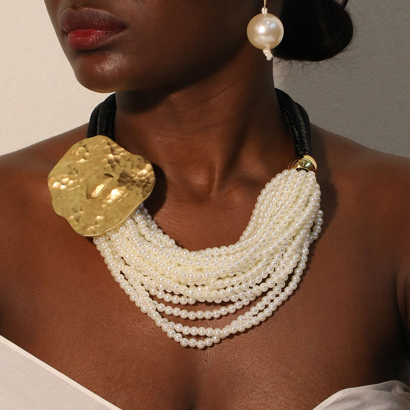 Pearl Alloy Necklace Set