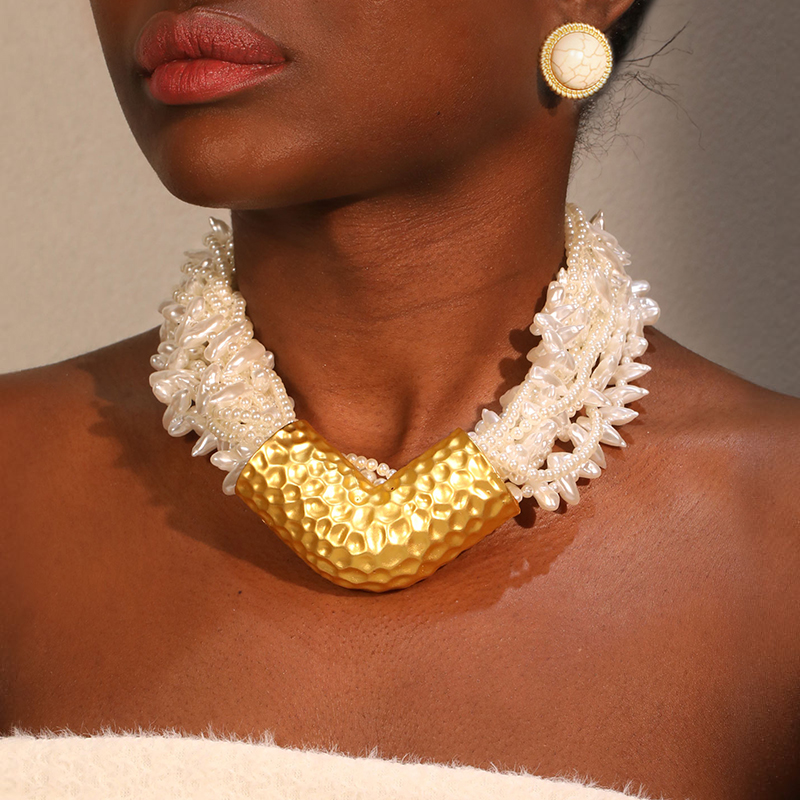 Pearl Alloy Necklace Set