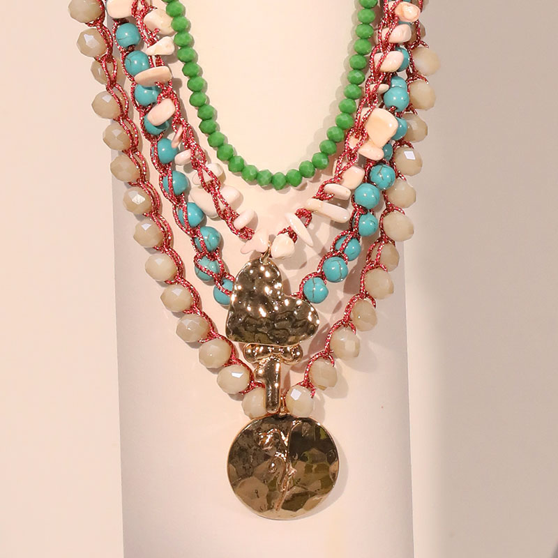 Multi-layer Beads Alloy Necklace