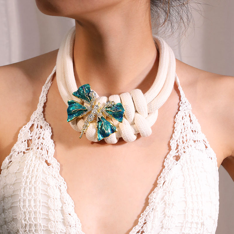 Rhinestone Butterfly Necklace